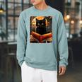 Halloween Cat Reading Books Spooky Cat Reader Teachers For Men Women Kids Raglan Sleeve Sweatshirt Cardinal Halloween Cat Reading Books Spooky Cat Reader Teachers For Men Women Kids Raglan Sleeve Sweatshirt Cardinal