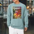 Halloween Horror Vintage Ghost Comic Book Retro Cartoon Raglan Sleeve Sweatshirt Cardinal Halloween Horror Vintage Ghost Comic Book Retro Cartoon Raglan Sleeve Sweatshirt Cardinal