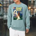Halloween Horror Vintage Ghost Grim Reaper Comic Book Retro Raglan Sleeve Sweatshirt Cardinal Halloween Horror Vintage Ghost Grim Reaper Comic Book Retro Raglan Sleeve Sweatshirt Cardinal