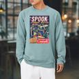Halloween Horror Vintage Mummy Comic Book Retro Scary Raglan Sleeve Sweatshirt Cardinal Halloween Horror Vintage Mummy Comic Book Retro Scary Raglan Sleeve Sweatshirt Cardinal