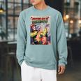 Halloween Horror Vintage Voodoo Comic Book Retro Scary Raglan Sleeve Sweatshirt Cardinal Halloween Horror Vintage Voodoo Comic Book Retro Scary Raglan Sleeve Sweatshirt Cardinal