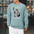 Hands Off Our Libraries Books Reading Penguin Resist Protest Raglan Sleeve Sweatshirt Cardinal