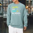 Happy 100th Day Of 5th Fifth Grade Books School Teacher Raglan Sleeve Sweatshirt Cardinal