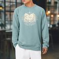 Haunted Library – Glowing Book Raglan Sleeve Sweatshirt Cardinal