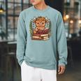 Highland Cow Reading Book Graphic Cow With Book Floral Raglan Sleeve Sweatshirt Cardinal Highland Cow Reading Book Graphic Cow With Book Floral Raglan Sleeve Sweatshirt Cardinal