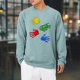 Homemade T-Shirt Book Character Costumes For Teachers Men Women Kids Raglan Sleeve Sweatshirt Cardinal