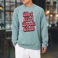 Hot Girl Book Club Retro Daisies Raglan Sleeve Sweatshirt Cardinal Hot Girl Book Club Retro Daisies Raglan Sleeve Sweatshirt Cardinal