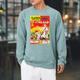 The Iliad Homer Vintage Comic Book Cover Raglan Sleeve Sweatshirt Cardinal