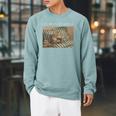 I'Ll Be In My Office Retro Cat Reading Book Nerd Read Reader Raglan Sleeve Sweatshirt Cardinal