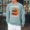 I'm A Book Character Believe Me Cat Reader Bookworm Raglan Sleeve Sweatshirt Cardinal I'm A Book Character Believe Me Cat Reader Bookworm Raglan Sleeve Sweatshirt Cardinal