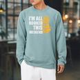 I'm All Booked This Weekend Book Lovers Avid Readers Reading Raglan Sleeve Sweatshirt Cardinal