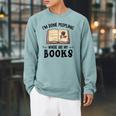 I'm Done Peopling Where Are My Books Raglan Sleeve Sweatshirt Cardinal