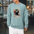 I'm Not Anti-Social I'm Anti-Stupid Cat Read Book Men Women Raglan Sleeve Sweatshirt Cardinal