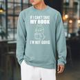 I'm Not Going Book Enthusiast Raglan Sleeve Sweatshirt Cardinal