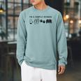 I'm A Simple Woman I Love Coffee Flip Flops Dog Books Raglan Sleeve Sweatshirt Cardinal
