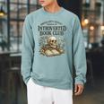 Introverted Book Club Member Anti Social Reader Premium Tri-Blend Raglan Sleeve Sweatshirt Cardinal