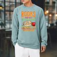Introverts Book Club Members Readers Books Bibliophiles Raglan Sleeve Sweatshirt Cardinal