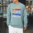 If It Involves Books And Pajamas Count Me In Raglan Sleeve Sweatshirt Cardinal