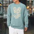 It’s Comic Reading Day Manga Cartoon Book Graphic Novel Raglan Sleeve Sweatshirt Cardinal