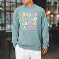 It’s A Good Day To Read A Book Cute Teacher Reading Premium Tri-Blend Raglan Sleeve Sweatshirt Cardinal