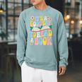 It’s a Good Day To Read a Book Floral Women Girls Book Day Raglan Sleeve Sweatshirt Cardinal