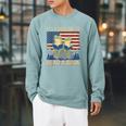 It's A Good Day To Read A Book Frog Vintage USA FLag Raglan Sleeve Sweatshirt Cardinal