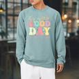 It’s A Good Day To Read A Book Lovers Library Reading Women Raglan Sleeve Sweatshirt Cardinal