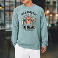It's a Good Day To Read For Book Lovers Vibes Raglan Sleeve Sweatshirt Cardinal It's a Good Day To Read For Book Lovers Vibes Raglan Sleeve Sweatshirt Cardinal