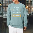 It’s a Good Day To Read a Book Raglan Sleeve Sweatshirt Cardinal