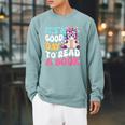 It's a Good Day To Read a Book World Book Day Costume Kids Raglan Sleeve Sweatshirt Cardinal