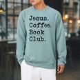 Jesus Coffee Book Club Christian Mom Life Faith God Si Raglan Sleeve Sweatshirt Cardinal Jesus Coffee Book Club Christian Mom Life Faith God Si Raglan Sleeve Sweatshirt Cardinal