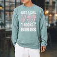 Just a Girl Who Loves Birds And Books Read Book Librarian Raglan Sleeve Sweatshirt Cardinal Just a Girl Who Loves Birds And Books Read Book Librarian Raglan Sleeve Sweatshirt Cardinal