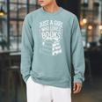Just a Girl Who Loves Books Book Lover Reading For Women Raglan Sleeve Sweatshirt Cardinal Just a Girl Who Loves Books Book Lover Reading For Women Raglan Sleeve Sweatshirt Cardinal