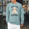 Just A Girl Who Loves Books And Dogs Puppy Pet Lover Raglan Sleeve Sweatshirt Cardinal