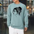 Just A Girl Who Loves Books Lady Library Women Raglan Sleeve Sweatshirt Cardinal