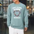 Just A Girl Who Loves Books Shirt Reading Lovers Girls Raglan Sleeve Sweatshirt Cardinal Just A Girl Who Loves Books Shirt Reading Lovers Girls Raglan Sleeve Sweatshirt Cardinal