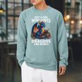 Just A Girl Who Loves Dragons And Books Raglan Sleeve Sweatshirt Cardinal Just A Girl Who Loves Dragons And Books Raglan Sleeve Sweatshirt Cardinal