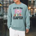Just One More Chapter Book Lover Librarian Teacher Men Women Kids Raglan Sleeve Sweatshirt Cardinal Just One More Chapter Book Lover Librarian Teacher Men Women Kids Raglan Sleeve Sweatshirt Cardinal