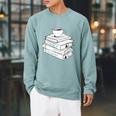 Just One More Chapter Book Reading For Book Lovers Raglan Sleeve Sweatshirt Cardinal