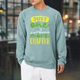 Just One More Chapter Bookworm Book Reading Raglan Sleeve Sweatshirt Cardinal