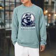 Just One More Chapter Raccoon Book Lover Raglan Sleeve Sweatshirt Cardinal
