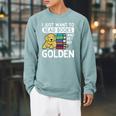I Just Want To Read Books Golden Retriever Dog Men Women Kids Raglan Sleeve Sweatshirt Cardinal I Just Want To Read Books Golden Retriever Dog Men Women Kids Raglan Sleeve Sweatshirt Cardinal