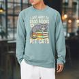 I Just Want To Read Books And Pet Cats Cat Reading Raglan Sleeve Sweatshirt Cardinal I Just Want To Read Books And Pet Cats Cat Reading Raglan Sleeve Sweatshirt Cardinal