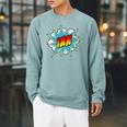 Kids Boys Ian Comic Book Superhero Name Raglan Sleeve Sweatshirt Cardinal