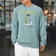 Kids Corduroy Illustrated Cover Kids Book Raglan Sleeve Sweatshirt Cardinal