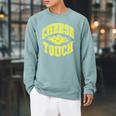 Kids DOAWK Cheese Touch Book Series Raglan Sleeve Sweatshirt Cardinal