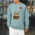 Kittens Cats Tea Books And Balloon Raglan Sleeve Sweatshirt Cardinal Kittens Cats Tea Books And Balloon Raglan Sleeve Sweatshirt Cardinal