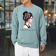 Lesen Is Sexy Goth Girl Books Raglan Sleeve Sweatshirt Cardinal