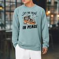 Let Me Read In Peace Halloween Reading Book Lover Raglan Sleeve Sweatshirt Cardinal Let Me Read In Peace Halloween Reading Book Lover Raglan Sleeve Sweatshirt Cardinal