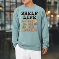 Librarian Book Lover Reader Shelf Bookshelf Women Raglan Sleeve Sweatshirt Cardinal